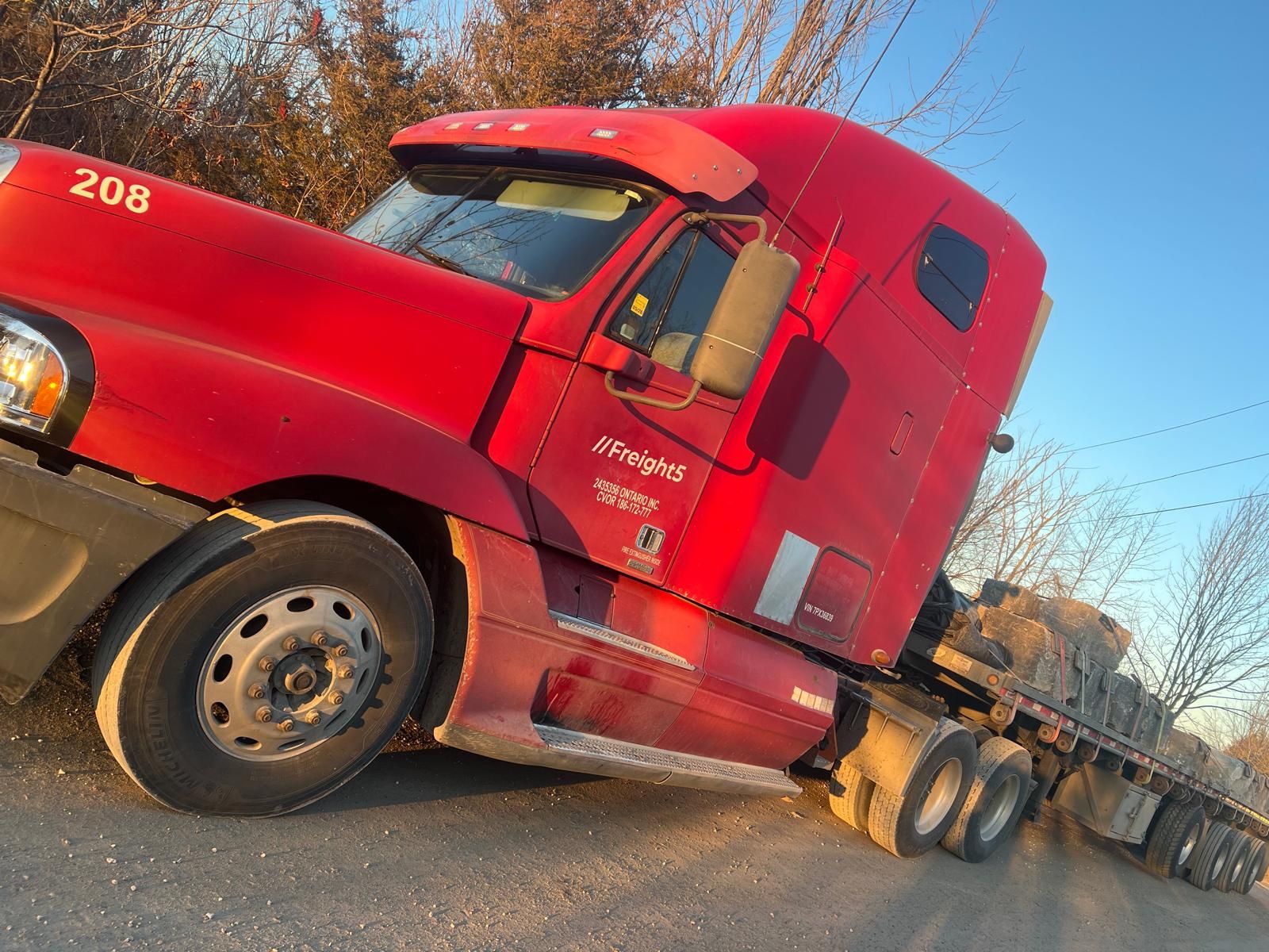 Freight5 truck cab at the company yard in Brampton, Ontario